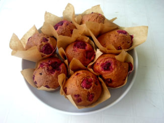 malinové muffiny